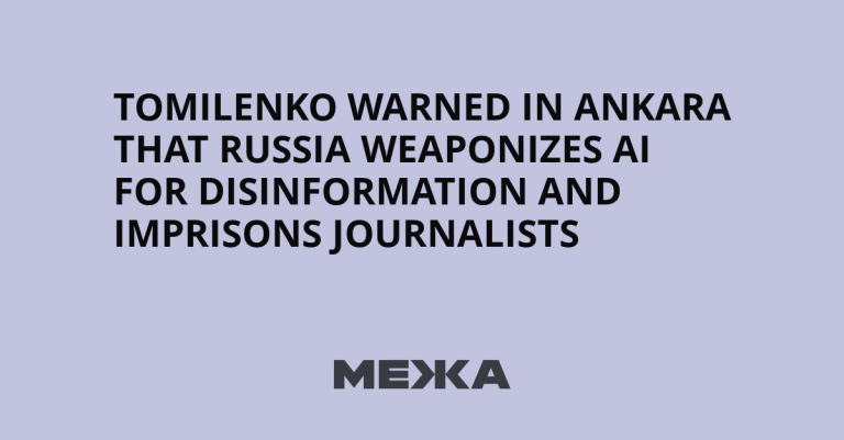 Here are a few ways to rewrite the title in a formal tone, depending on your preferred level of conciseness:
Option 1 (Most direct): Tomilenko Warns in Ankara of Russian AI-Driven Disinformation and Persecution of Journalists
Option 2 (More formal/Journalistic): Tomilenko Denounces Russia’s Use of AI for Disinformation and the Continued Imprisonment of Journalists
Option 3 (Concise and professional): Tomilenko Alerts Ankara to Russian AI Weaponization and Journalist Detentions
Recommendation: Option 1 is the most standard for international news reporting.