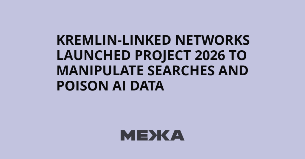 Here are a few options for a formal title, depending on your preferred focus:
Option 1 (Direct and authoritative):
Kremlin-Affiliated Networks Initiate “Project 2026” to Manipulate Search Results and Contaminate AI Datasets
Option 2 (More concise):
Kremlin-Linked Operations Target AI Integrity and Search Algorithms Through “Project 2026”
Option 3 (Strategic/Policy focus):
Strategic Manipulation of Digital Information: Kremlin-Linked Networks Deploy “Project 2026” to Corrupt AI Data
Recommendation: Option 1 is the most comprehensive and maintains a neutral, professional tone suitable for a report or news headline.