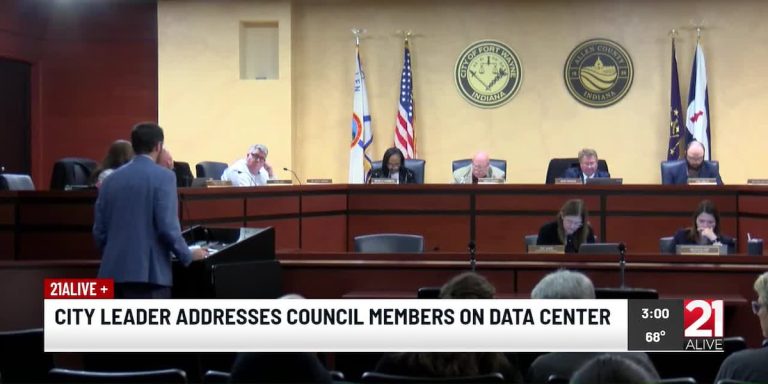 Here are a few options for a formal title, depending on your focus:
Option 1 (Concise and direct):
“Fort Wayne Official Addresses Misinformation Regarding Proposed Google Data Center”
Option 2 (Comprehensive):
“City Official Rebuts Misleading Claims Concerning Proposed Data Center Resolutions”
Option 3 (News-style):
“Fort Wayne Leader Challenges Claims Against Planned Google Data Center”
Recommendation: Option 1 is the most balanced and professional for a news-reporting context.