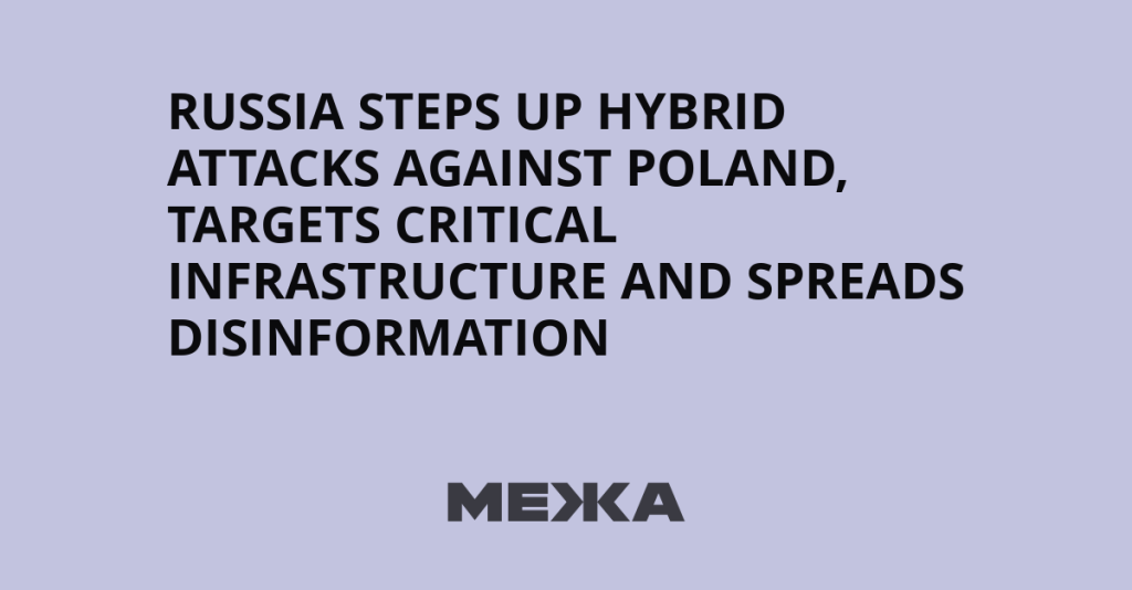Here are a few options for a formal title, depending on your preferred level of conciseness:
Escalation of Russian Hybrid Operations Against Poland: Infrastructure Targets and Disinformation Campaigns
Russia Intensifies Hybrid Warfare Against Poland Targeting Critical Infrastructure and Information Security
Increased Russian Hybrid Threats Against Poland: Critical Infrastructure and Disinformation Risks
Recommendation: The first option is the most professional and standard for formal reporting.