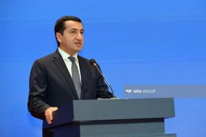 Here are a few options for a formal revision:
Presidential Aide: Azerbaijan is a Frequent Target of International Disinformation Campaigns
Azerbaijan Increasingly Subject to International Disinformation Campaigns, Presidential Aide States
Presidential Aide Denounces Persistent International Disinformation Campaigns Against Azerbaijan
The first option is the most direct and aligns most closely with standard journalistic professional style.